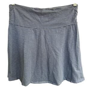 Toad & Co Chaka Skirt Women's M A-line Granolagirl Blue Striped Sustainable